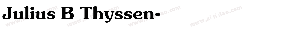Julius B Thyssen字体转换